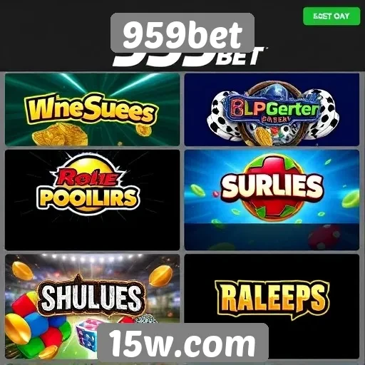 Diversidade de jogos disponíveis no 959bet
